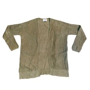 Olive green knit cardigan Size XS